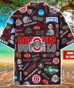 Ohio State Buckeyes Logo Hawaiian Shirt For Fans Trending Beach Shirt Custom Name Product Photo 2