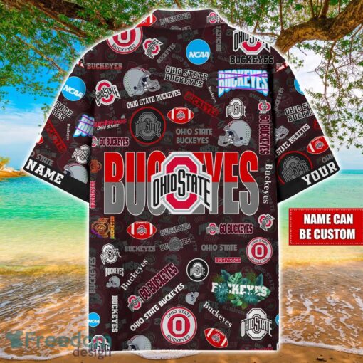 Ohio State Buckeyes Logo Hawaiian Shirt For Fans Trending Beach Shirt Custom Name Product Photo 2