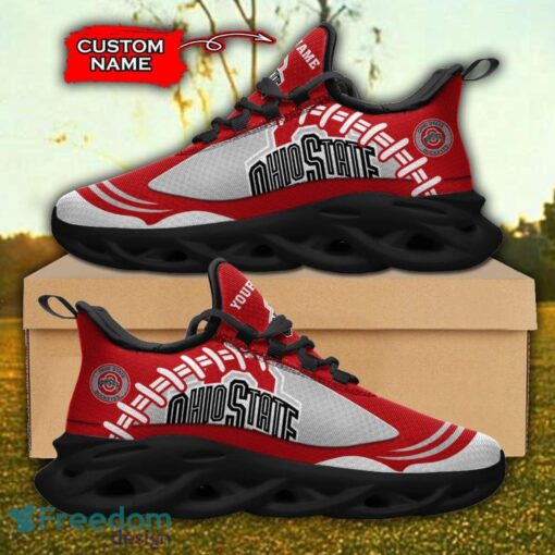 Ohio State Buckeyes NCAA Max Soul Shoes Big Logo And Custom Name Sneakers For Men Women Product Photo 1