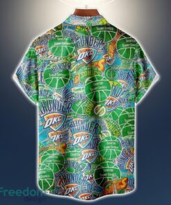 Oklahoma City Thunder Logo All Printed 3D Hawaiian Shirt For Fans NBA Hawaiian Shirt Product Photo 2