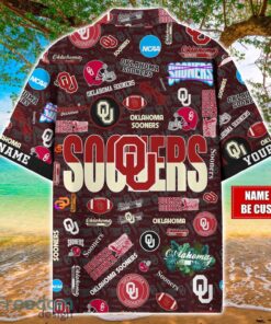 Oklahoma Sooners Logo Hawaiian Shirt For Fans Trending Beach Shirt Custom Name Product Photo 2