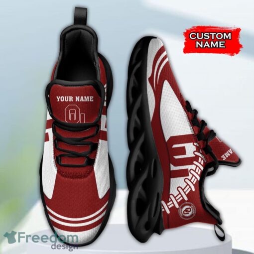 Oklahoma Sooners NCAA Max Soul Shoes Big Logo And Custom Name Sneakers For Men Women Product Photo 3