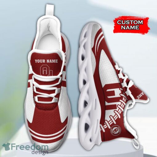 Oklahoma Sooners NCAA Max Soul Shoes Big Logo And Custom Name Sneakers For Men Women Product Photo 4