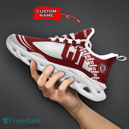 Oklahoma Sooners NCAA Max Soul Shoes Big Logo And Custom Name Sneakers For Men Women Product Photo 5