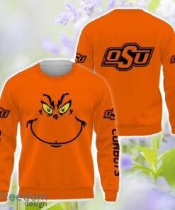 Oklahoma State Cowboys Grinch Face All Over Printed 3D T-Shirt Sweatshirt Hoodie Product Photo 2