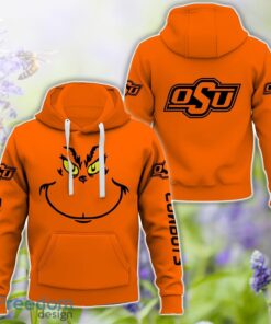 Oklahoma State Cowboys Grinch Face All Over Printed 3D T-Shirt Sweatshirt Hoodie Product Photo 1