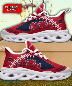 Ole Miss Rebels NCAA Max Soul Shoes Big Logo And Custom Name Sneakers For Men Women Product Photo 2