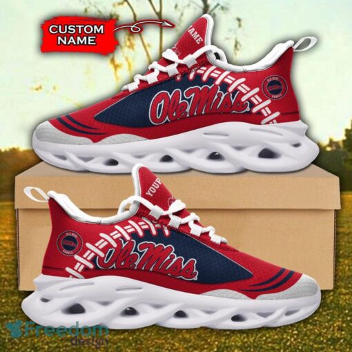 Ole Miss Rebels NCAA Max Soul Shoes Big Logo And Custom Name Sneakers For Men Women Product Photo 2