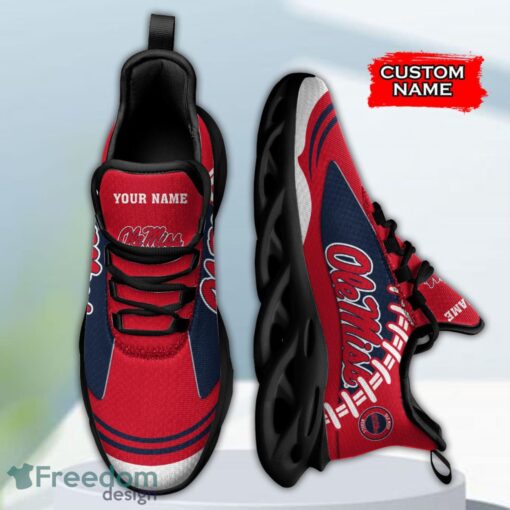 Ole Miss Rebels NCAA Max Soul Shoes Big Logo And Custom Name Sneakers For Men Women Product Photo 3