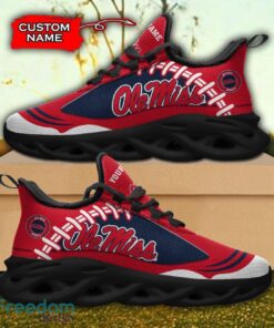 Ole Miss Rebels NCAA Max Soul Shoes Big Logo And Custom Name Sneakers For Men Women