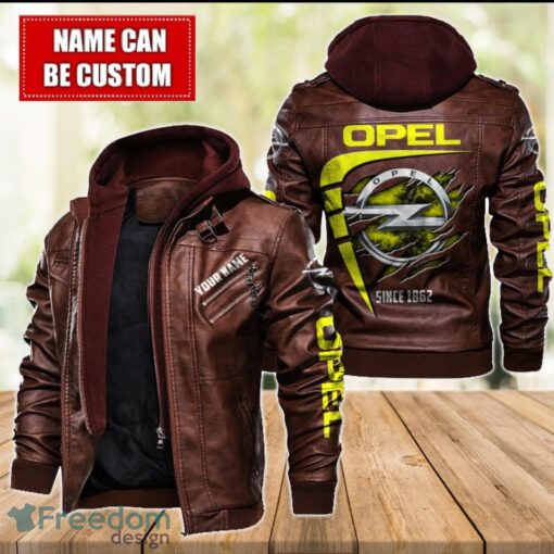 Opel 2D Leather Jacket For Men Custom Name Special Gift Ideas Product Photo 2