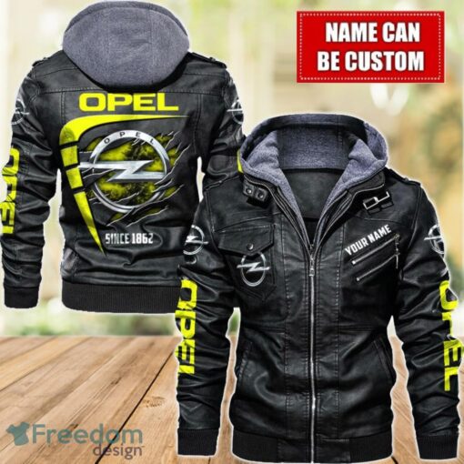 Opel 2D Leather Jacket For Men Custom Name Special Gift Ideas Product Photo 1