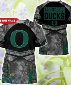 Oregon Ducks Grey Black Hunting AOP T-Shirt Hoodie Sweatshirt Zip Hoodie Custom Name Product Photo 3