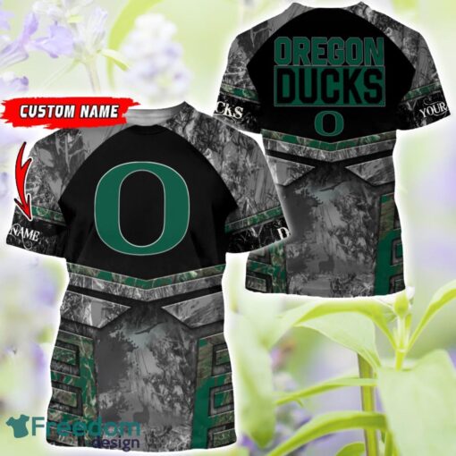 Oregon Ducks Grey Black Hunting AOP T-Shirt Hoodie Sweatshirt Zip Hoodie Custom Name Product Photo 3