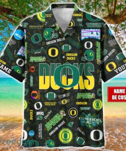 Oregon Ducks Logo Hawaiian Shirt For Fans Trending Beach Shirt Custom Name