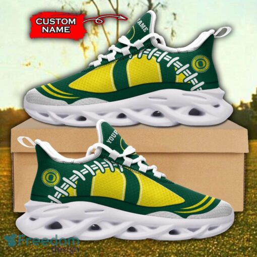 Oregon Ducks NCAA Max Soul Shoes Big Logo And Custom Name Sneakers For Men Women Product Photo 2