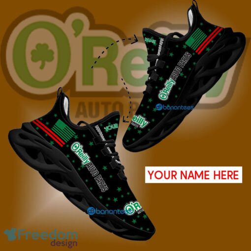 O'Reilly Auto Parts Sport Sneaker Icon Custom Name Gift Max Soul Shoes USA Flag Star New For Fans - O'Reilly Auto Parts Running Shoes New Trending Personalized Photo 1