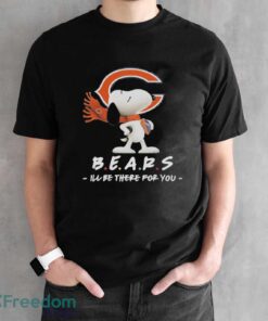 Original NFL Chicago Bears Snoopy I’ll Be There For You 2024 T-Shirt - Black Unisex T-Shirt