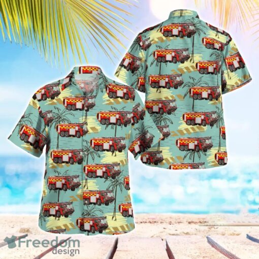 Oxfordshire, United Kingdom, RAF Brize Norton Fire Dept Hawaiian Shirt Summer Beach Gift Product Photo 1