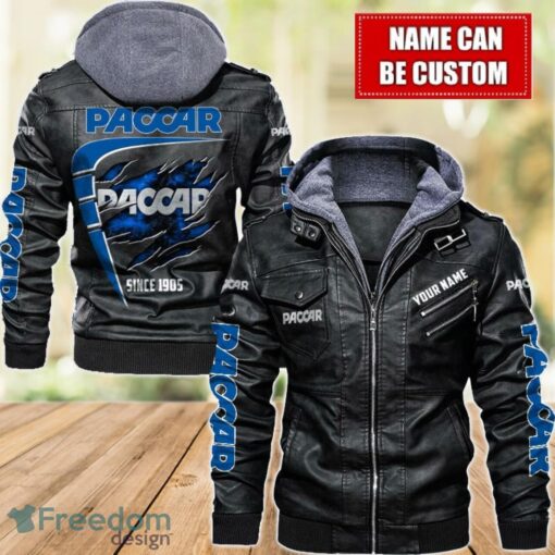 Paccar 2D Leather Jacket For Men Custom Name Special Gift Ideas Product Photo 1