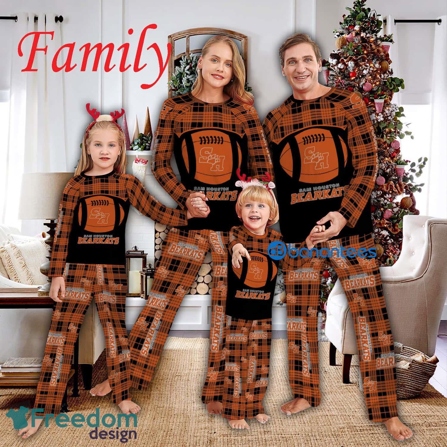 Pajamas Set Gift Family NCAA Sam Houston Bearkats Caro For Fans Holidays - Pajamas Set Gift Family NCAA Sam Houston Bearkats Caro For Fans Holidays