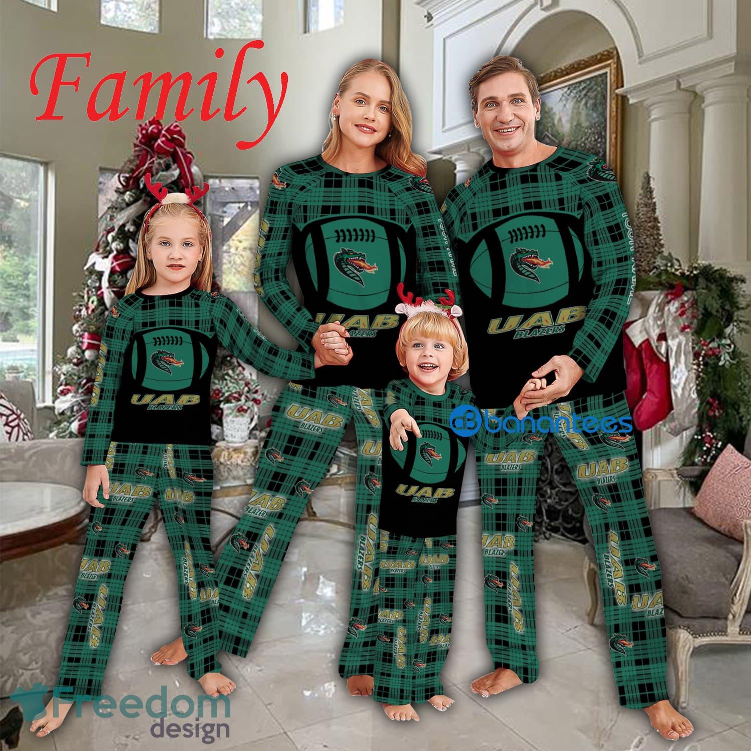 Pajamas Set Gift For Family NCAA UAB Blazers Caro For Fans Holidays - Pajamas Set Gift For Family NCAA UAB Blazers Caro For Fans Holidays