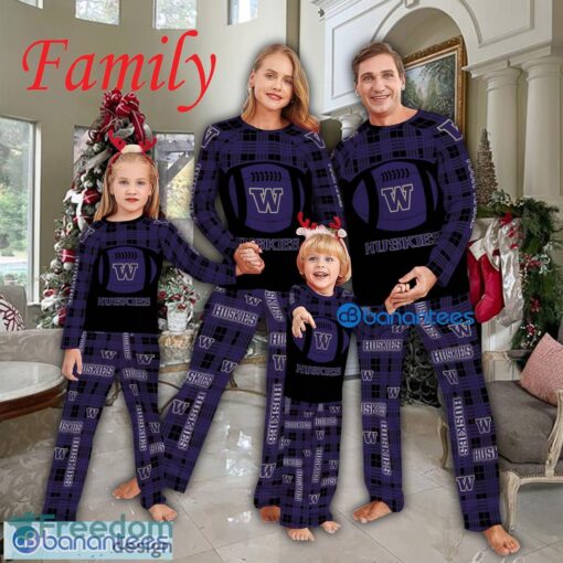 Pajamas Set Gift For Family NCAA Washington Huskies Caro For Fans Holidays - Pajamas Set Gift For Family NCAA Washington Huskies Caro For Fans Holidays