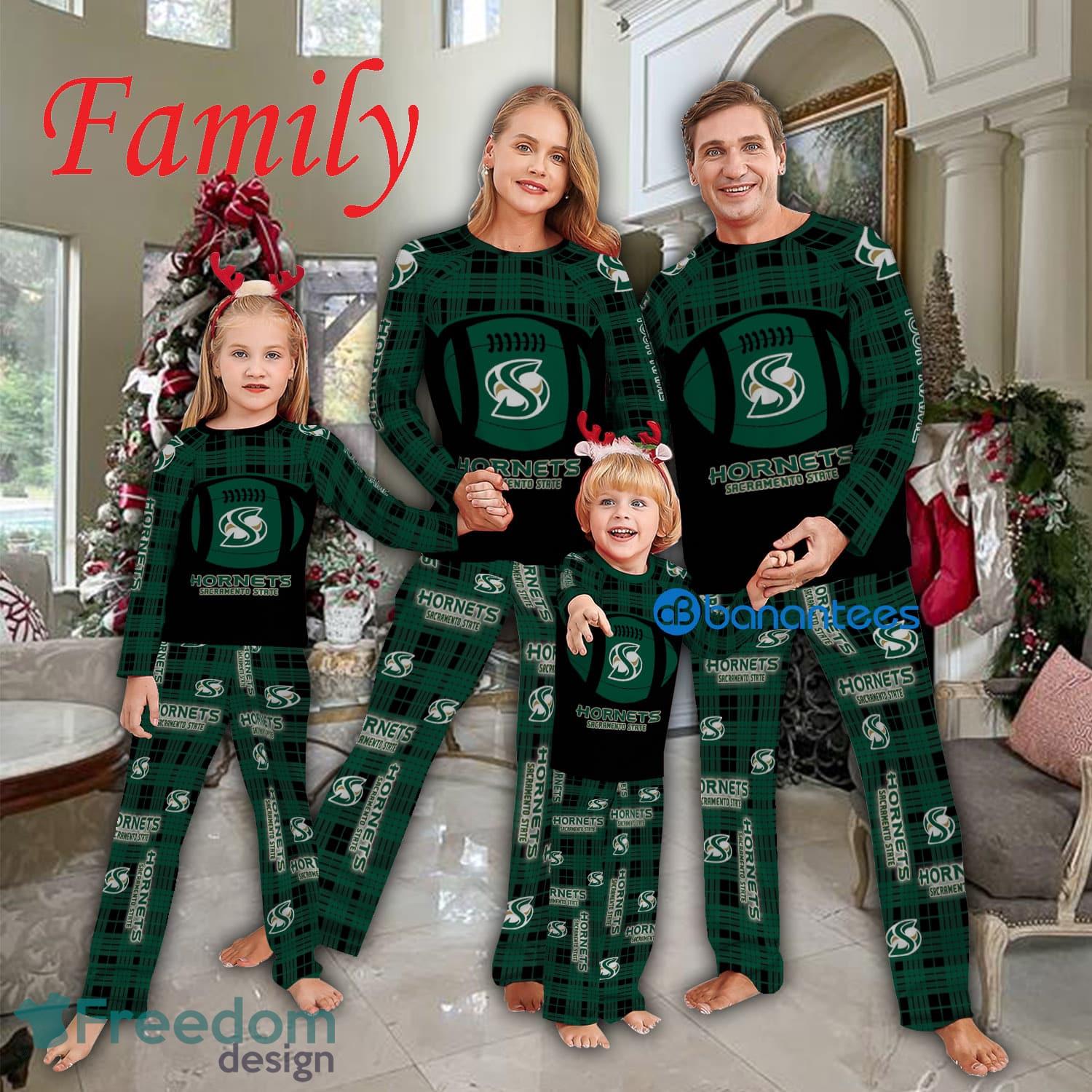 Pajamas Set Gift For Family NCAA2 Sacramento State Hornets Caro For Fans Holidays - Pajamas Set Gift For Family NCAA2 Sacramento State Hornets Caro For Fans Holidays