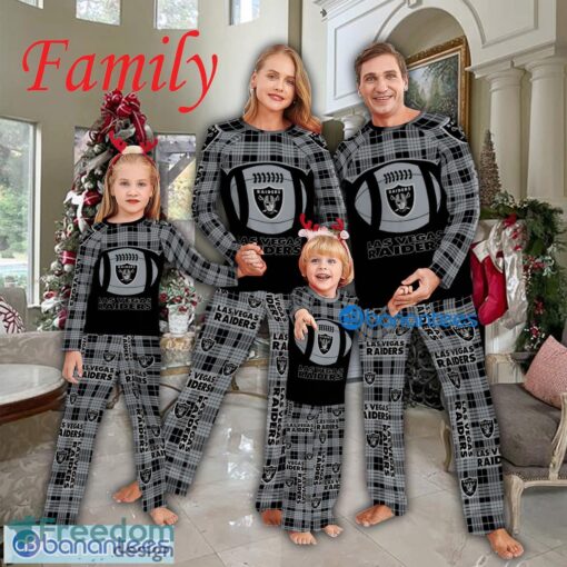 Pajamas Set Gift For Family NFL Las Vegas Raiders Caro For Fans Holidays - Pajamas Set Gift For Family NFL Las Vegas Raiders Caro For Fans Holidays