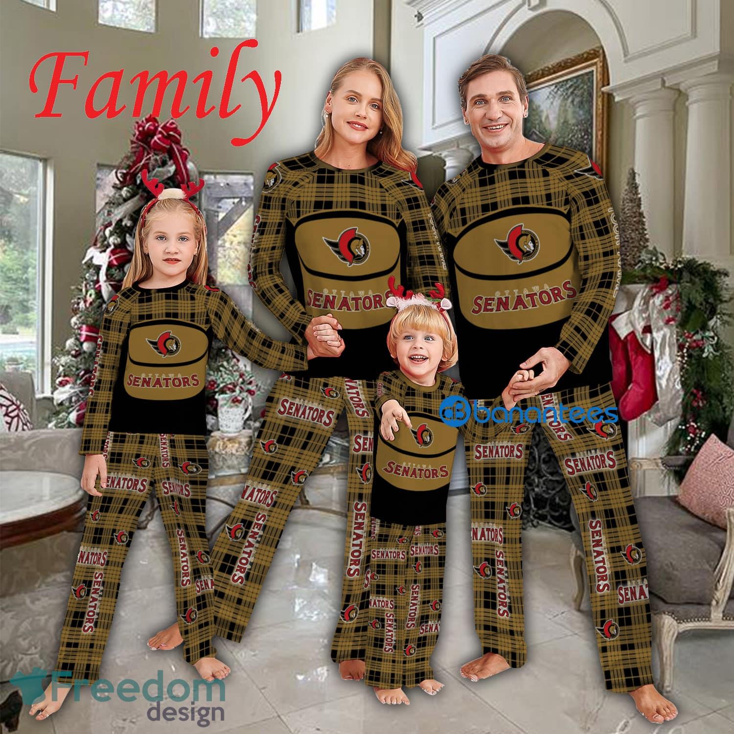 Pajamas Set Gift For Family NHL Ottawa Senators Caro For Fans Holidays - Pajamas Set Gift For Family NHL Ottawa Senators Caro For Fans Holidays