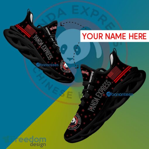 Panda Express Running Sneaker Forward Custom Name Gift Max Soul Shoes USA Flag Star New For Fans - Panda Express Running Shoes New Trending Personalized Photo 1