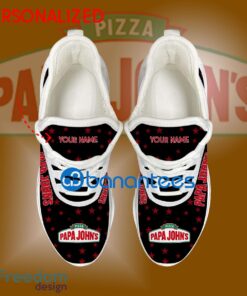 Papa John's Pizza Sport Sneaker Unveil Custom Name Gift Max Soul Shoes USA Flag Star New For Fans - Papa John's Pizza Running Shoes New Trending Personalized Photo 2