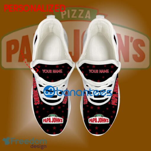 Papa John's Pizza Sport Sneaker Unveil Custom Name Gift Max Soul Shoes USA Flag Star New For Fans - Papa John's Pizza Running Shoes New Trending Personalized Photo 2