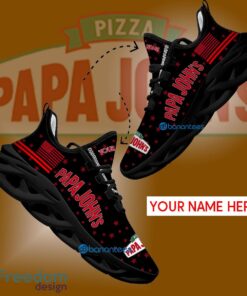 Papa John's Pizza Sport Sneaker Unveil Custom Name Gift Max Soul Shoes USA Flag Star New For Fans - Papa John's Pizza Running Shoes New Trending Personalized Photo 1