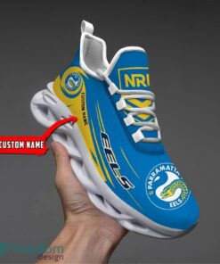 Parramatta Eels NRL Max Soul Shoes Sneakers Sport Gift For Fans Running Shoes Custom Name Product Photo 1