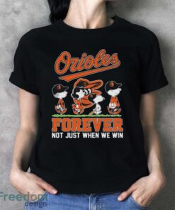 Peanuts Characters Abbey Road Baltimore Orioles Forever Not Just When We Win Shirt image Peanuts Characters Abbey Road Baltimore Orioles Forever Not Just When We Win Shirt - Ladies T-Shirt