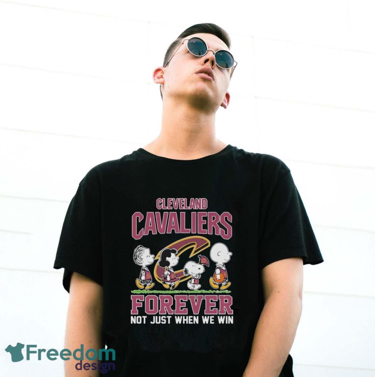 Peanuts Characters Cleveland Cavaliers Forever Not Just When We Win Shirt image Peanuts Characters Cleveland Cavaliers Forever Not Just When We Win Shirt - G500 Gildan T-Shirt