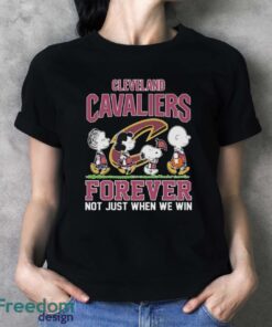 Peanuts Characters Cleveland Cavaliers Forever Not Just When We Win Shirt image Peanuts Characters Cleveland Cavaliers Forever Not Just When We Win Shirt - Ladies T-Shirt