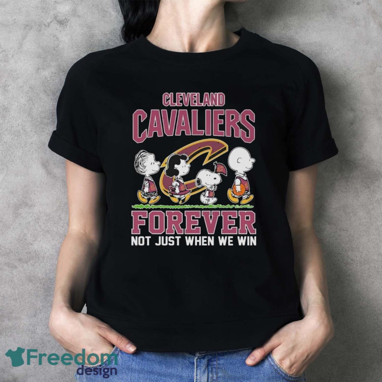 peanuts-characters-cleveland-cavaliers-forever-not-just-when-we-win-shirt-3.jpg Peanuts Characters Cleveland Cavaliers Forever Not Just When We Win Shirt - Ladies T-Shirt