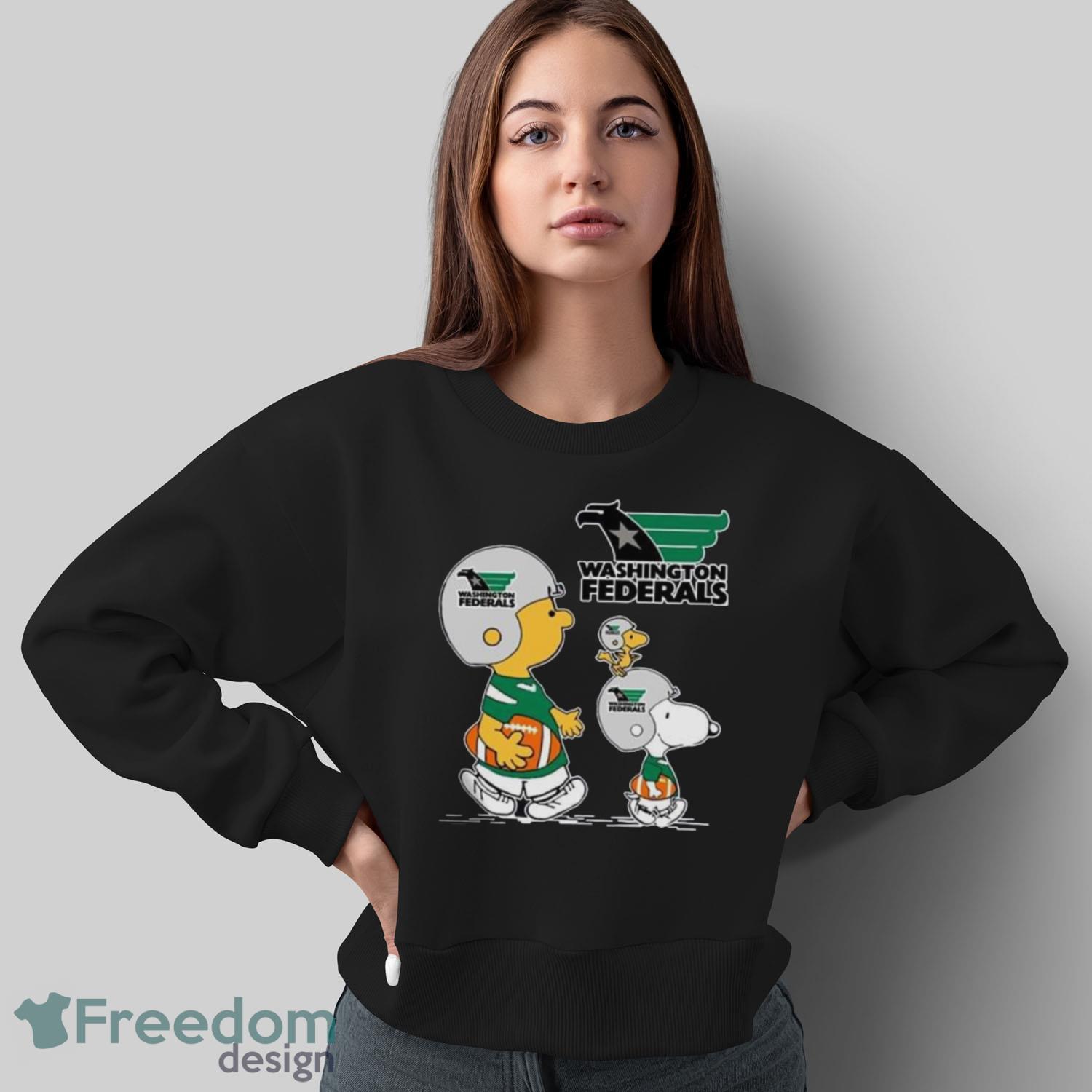Peanuts Charlie Brown And Snoopy Washington Federals - Sweatshirt Peanuts Charlie Brown And Snoopy Washington Federals - Sweatshirt