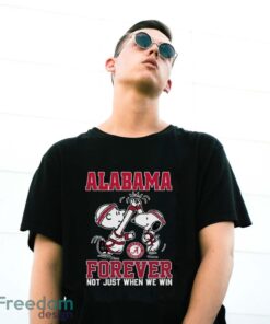 Peanuts Snoopy And Charlie Brown Alabama High Five Forever Not Just When We Win Shirt image Peanuts Snoopy And Charlie Brown Alabama High Five Forever Not Just When We Win Shirt - G500 Gildan T-Shirt