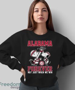 Peanuts Snoopy And Charlie Brown Alabama High Five Forever Not Just When We Win Shirt image Peanuts Snoopy And Charlie Brown Alabama High Five Forever Not Just When We Win Shirt - Sweatshirt
