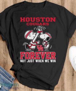 Peanuts Snoopy And Charlie Brown Houston Cougars High Five Forever Not Just When We Win Shirt