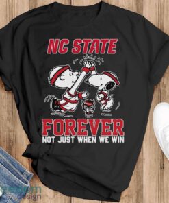 Peanuts Snoopy And Charlie Brown NC State High Five Forever Not Just When We Win Shirt