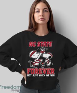 Peanuts Snoopy And Charlie Brown NC State High Five Forever Not Just When We Win Shirt - Sweatshirt