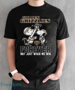 Peanuts Snoopy And Charlie Brown Oakland Golden Grizzlies High Five Forever Not Just When We Win Shirt - Black Unisex T-Shirt