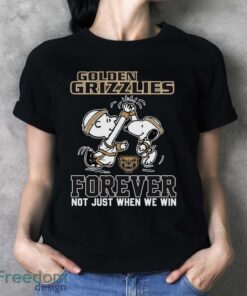 Peanuts Snoopy And Charlie Brown Oakland Golden Grizzlies High Five Forever Not Just When We Win Shirt - Ladies T-Shirt