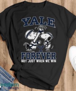 Peanuts Snoopy And Charlie Brown Yale Bulldogs High Five Forever Not Just When We Win Shirt