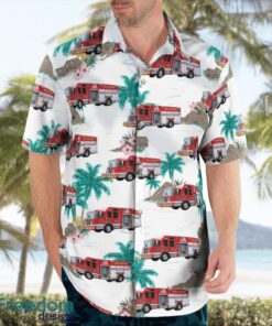 Pennsylvania Brecknock Township Volunteer Fire Department Beach Hawaiian Shirt Product Photo 3