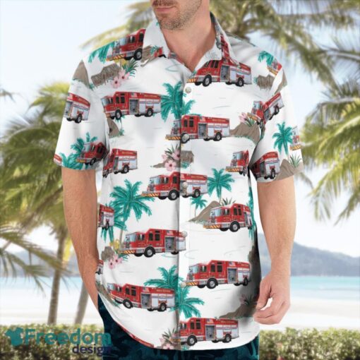 Pennsylvania Brecknock Township Volunteer Fire Department Beach Hawaiian Shirt Product Photo 3